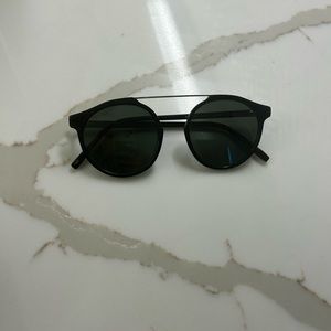 Warby Parker Cooper Sunglasses in Jet Black with Riesling